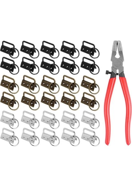 31 Adet 32MM Anahtarlık Donanım Kiti Bilek Kelepçe Kordon Anahtarlık Dıy Araçları Için Uygundur (Yurt Dışından)