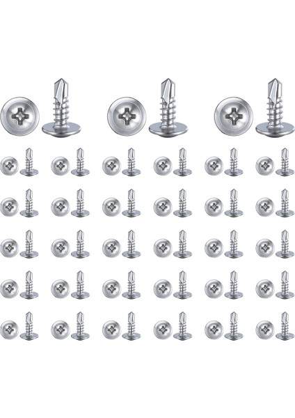 8x3/4 Inç Sac Metal Kendinden Vuran Vidalar Için 410 Paslanmaz Çelik Kafes Kafa Yüksek Mukavemetli Hızlı Vurarak Vidalar (Yurt Dışından) modelleri