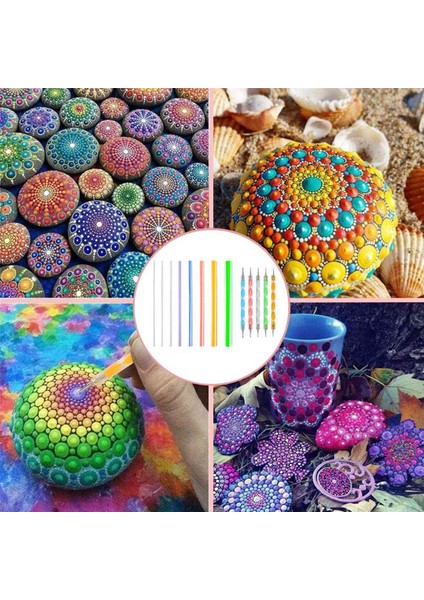 52X Mandala Süsleyen Alet Takımı Kayaları Boyama, Kayaları Boyama Nokta Seti, Akrilik Çubuk, Nokta Matkap Aracı (Yurt Dışından) indirimleri