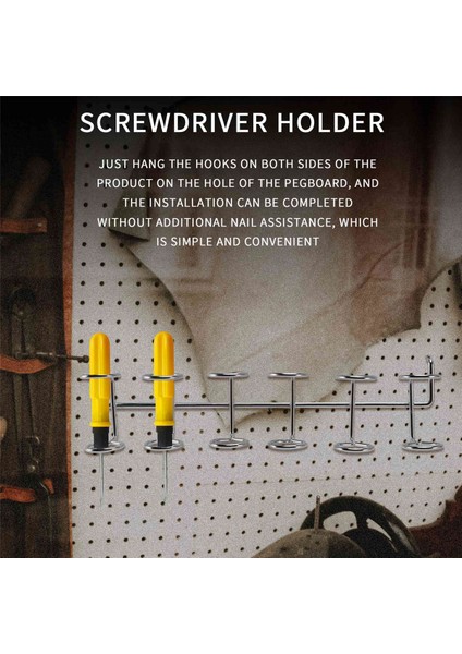 8 Adet Tornavida Tutucu Pegboard Çok Amaçlı Alet Tutucu Aksesuar Pegboard Aksesuarları Pegboard Için Çok Halkalı Takım Tutucu (Yurt Dışından) fiyatları