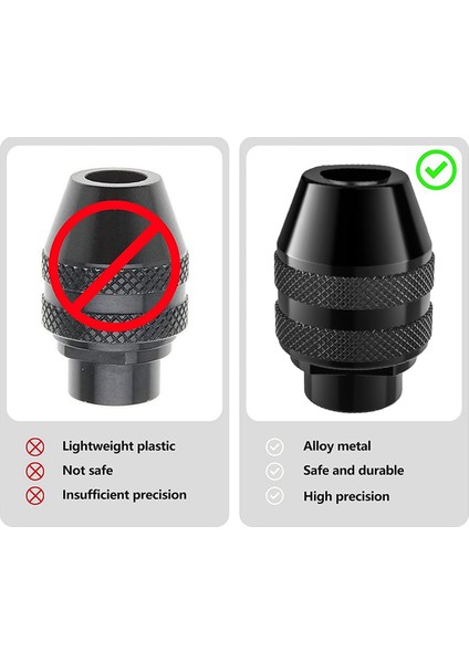 Matkap Chuck, 1/32 Ila 1/8 Yedek 4486 Matkap Anahtarsız Uç Ayna Mili Döner Aracı Hızlı Değişim Adaptör Kiti (Yurt Dışından)