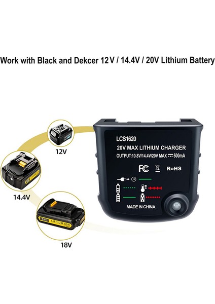 Li Şarj Cihazı Black Decker Için 10.8V 14.4V 20V LBXR20 LB20 LBX20 LBX4020 Elektrikli Matkap Tornavida Aracı, Ab Tak (Yurt Dışından) fırsatları
