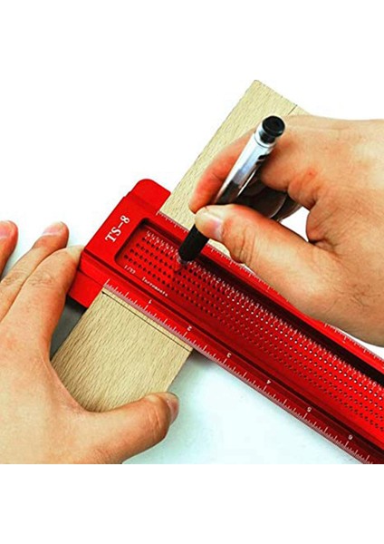 Ağaç Işleme Scriber, Çok Işlevli Ağaç Işleme Alüminyum Alaşımlı Marangoz Kırmızısı Için Ölçü Cetveli (Yurt Dışından) indirimleri
