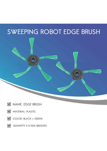 Aksesuarlar Yuvarlak Fırça Filtre Yan Fırçalar Vorwerk Kobold VR200 Robot Süpürge Için Yedek Parçalar (Yurt Dışından)