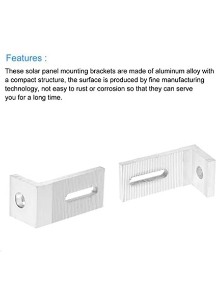 4 Paket Güneş Paneli Montaj L Braketleri Güneş Paneli Sistemi Kurulumu Için Alüminyum Alaşımlı 8mm Çap (Yurt Dışından) indirimleri