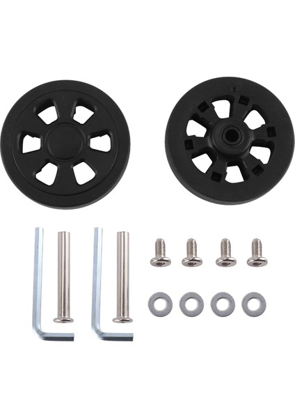 60MM x 12MM Bagaj Tekerlekleri Yedek Aşınmaya Dayanıklı Çevre Koruma Pu Bavul Yedek Tekerlekler Siyah Çift (Yurt Dışından)
