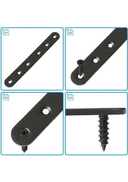 8 Adet Düz Düz Braket Paslanmaz Çelik Tamir Plakası Ahşap Metal Onarım Mobilya Için Bağlantı Braketi Ahşap (Yurt Dışından)