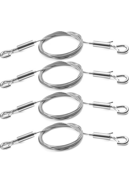 4 Adet Ayarlanabilir Resim Asılı Tel Kitleri Resim Çerçevesi Asılı Kiti 1.5 M x 1.5mm Paslanmaz Çelik Tel Halat Asılı (Yurt Dışından)