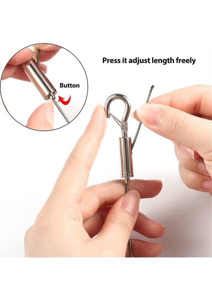 4 Adet Ayarlanabilir Resim Asılı Tel Kitleri Resim Çerçevesi Asılı Kiti 1.5 M x 1.5mm Paslanmaz Çelik Tel Halat Asılı (Yurt Dışından) modelleri