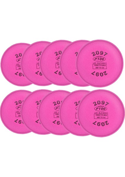 10 Adet 2097 P100 Partikül Filtresi 2097 ile Uyumlu, P100 Filtre Tutucusunun Üzerine Takılı 6000 6200 7000 Için Yedek (Yurt Dışından)