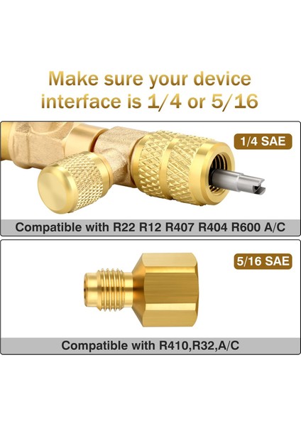 Hvac Valf Çekirdeği Sökme Aleti, Valf Göbeği, Somunlar ve R410 R32 Adaptörleri ile Valf Çekirdeği Sökücü, R410 R32 R22 R12 Için (Yurt Dışından) modelleri