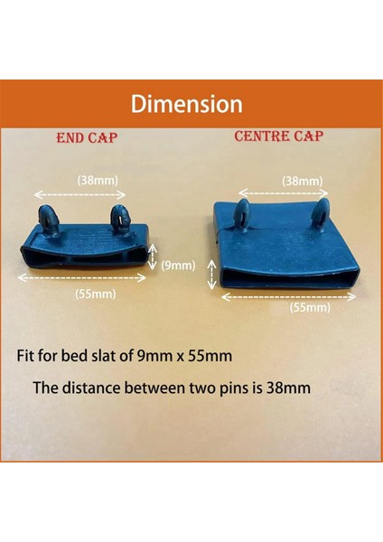 24 Adet 55MM x 9mm Plastik Yatak Çıta Kapağı Yedek Tutucu Kapakları Tutmak Için Ahşap Çıtalar Yatak Tabanı (Yurt Dışından) indirimleri
