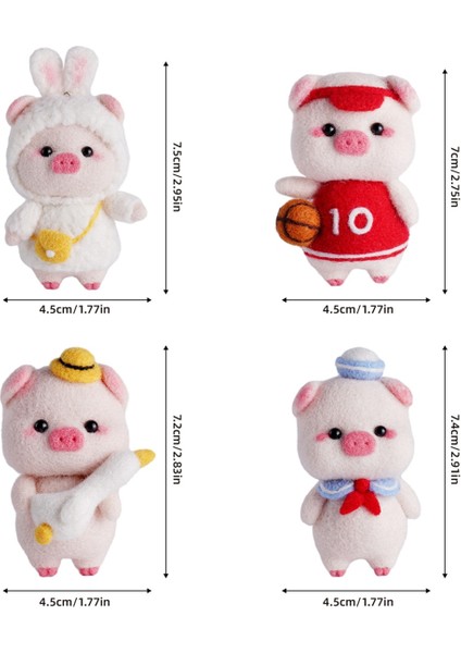 Yeni Başlayanlar Için Sevimli Piggy Doll Iğne Keçe Kitleri, Iğne Keçe Seti, Keçe Iğneleri, Köpük Ped, Keçe Kumaş, Talimat (Yurt Dışından) fiyatları