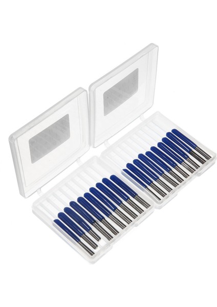 20 Adet Karbür Pcb Gravür Uçları 3.175MM Cnc Router Bit 10/15/20/30 Derece Freze Kesicisi Aletler (Yurt Dışından)