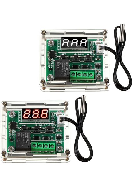 2 Adet XH-W120912V Dc Dijital Sıcaklık Kontrol Cihazı Kartı LED Ekran Dijital Termostat Modülü Su Geçirmez Muhafaza ile (Yurt Dışından)