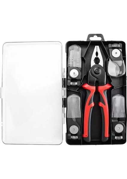 Çok Fonksiyonlu Alet 5'i 1 Arada Değiştirilebilir Başlıklı Alet Seti Çok Fonksiyonlu Tel Sıyırma Makinesi Elektrikçiye Özel (Yurt Dışından)