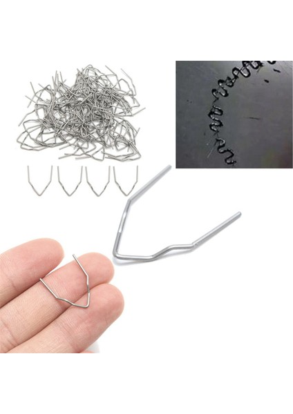 2400 Adet Sıcak Zımba Plastik Kaynakçı Tamir Için Zımba Eriyik Sıcak Kaynak Makınesi Kaynak Tampon Araba Tamir Aracı, 6 Türleri (Yurt Dışından)