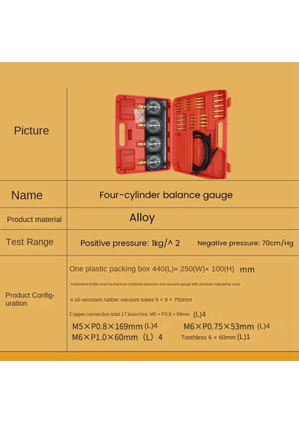 Dört Silindirli Vakum Karbüratör Senkronizatör Sync 4 Ölçer Motosiklet Dengeleyici Vakum Ölçer Senkron Vakum Masası (Yurt Dışından)