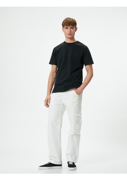 Basic Tişört Bisiklet Yaka Kısa Kollu Pamuklu fiyatları