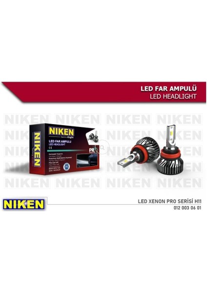 Ampul LED Xenon Pro Serısı H11 - Nıken 0120030601