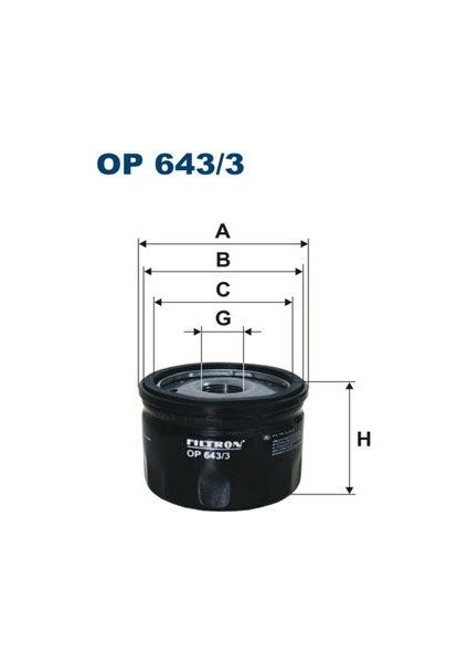 Yag Fıltresı Megane I-Iı-Iıı-Clıo I-Iı-Iıı-Fluence-Kangoo - Fıltron OP643.3