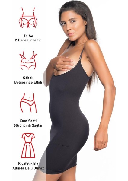 Siyah Emay 5060 Göğsü Açık Elbise Korse fırsatları