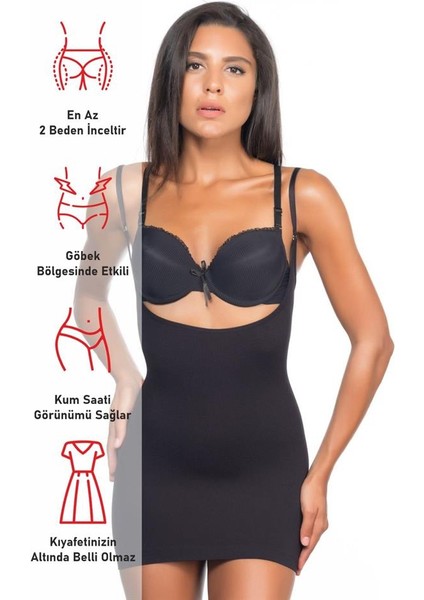 Siyah Emay 5043 Göğsü Açık Masajlı Korse fırsatları