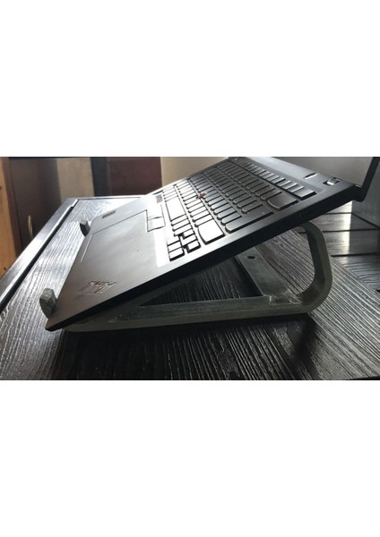 Siyah Eğimli Laptop Standı