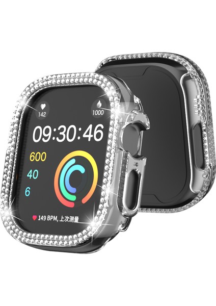 Apple Watch 8 Ultra/ Ultra 2 Kasa Koruma (49 Mm) Elmas Taşlı Zarif Şık Önü Açık Koruma Kılıf