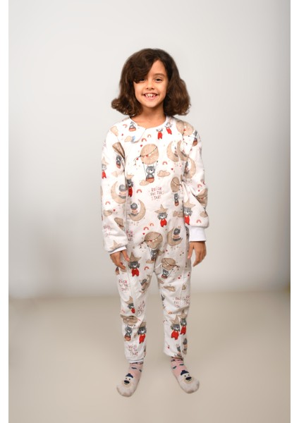 Voguevista Elyafsız Kışlık Uzun Kollu Çift Kat %100 Pamuk Pazen Ayıcık ve Hayvanlar Desenli Cocuk Bebek Uyku Tulumu fırsatları