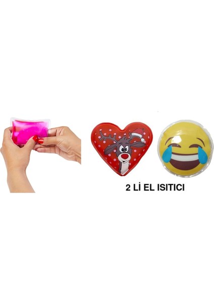 Gülen Emoji Kırmızı Geyik Cep Sobası,el Isıtıcı,2 Adet Sıcak Su Torbası Pvc 9cm modelleri