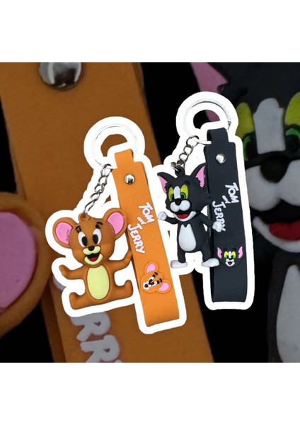 Tom ve Jerry Slikon Anahtarlık Seti