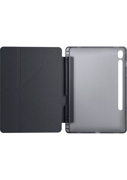 Samsung Galaxy Tab S10 Fe/S9 Fe 10.9 Inch Kılıf Tri Folding Kalem Bölmeli Standlı Kabak
