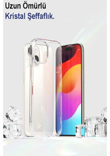 Apple iPhone15 Promax Kristal Clear Case Sert Şeffaf Mika Kılıf