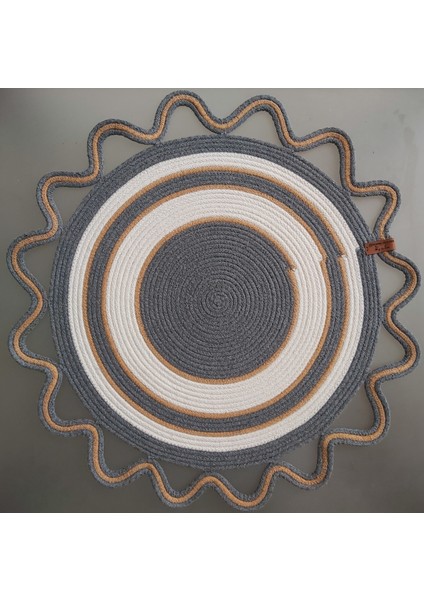 Dekoratif Örtü antrasit Runner Masa Örtüsü Mutfak Sehpa Konsol Salon Sunum Sepet Hasır Örtü Pamuk 53X53CM