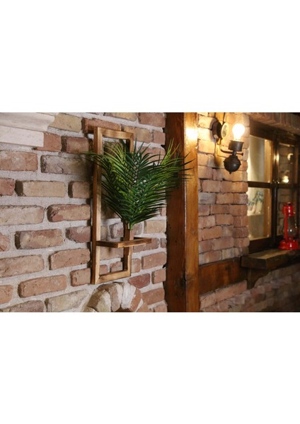 DDS-A208 Dekoratif Ahşap Saksıda Yapay Çiçek Aranjman Duvar Saksısı modelleri