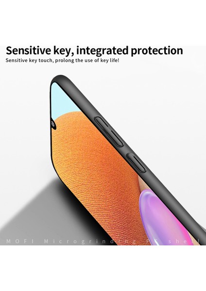 Samsung Galaxy A32 4g (Ab Versiyonu) Mat Yüzey Ultra Ince Telefon Kılıfı Anti-Drop Sert Pc Arka Kapak Strap-Gold ile (Yurt Dışından)
