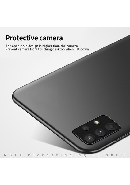Samsung Galaxy A32 4g (Ab Versiyonu) Mat Yüzey Ultra Ince Telefon Kılıfı Anti-Drop Sert Pc Arka Kapak Strap-Gold ile (Yurt Dışından)