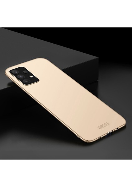Samsung Galaxy A32 4g (Ab Versiyonu) Mat Yüzey Ultra Ince Telefon Kılıfı Anti-Drop Sert Pc Arka Kapak Strap-Gold ile (Yurt Dışından)