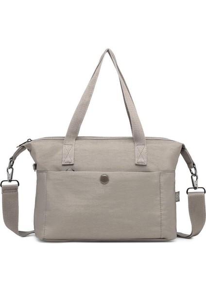 Nano Metalik Kumaş Kadın Omuz Çantası BC 3127 - Vizon