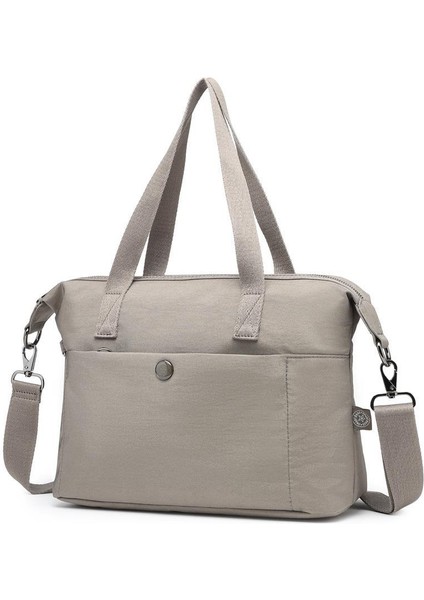 Nano Metalik Kumaş Kadın Omuz Çantası BC 3127 - Vizon modelleri