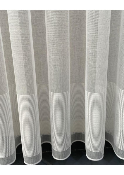 Taç Bordürlü Naturel Tül Perde Kullanıma Hazır Normal Pile fiyatları