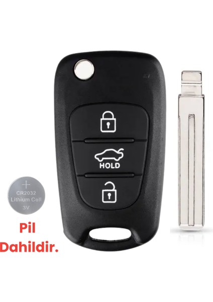 Hyundai I20 I30 IX35 I35 Accent Kia Picanto Sportage 3 Buton Uzaktan Kumanda Kabı Anahtar Kılıfı