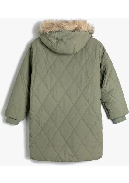 4WKG00014AW Koton Kız Çocuk Mont Haki modelleri