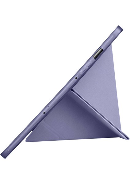 Samsung Galaxy Tab S9 Fe+ Plus SM-X610 Kılıf Yatay ve Dikey Standlı Uyku Modlu Kalemlikli Trifold Arkası Soft Silikon Smart Kılıf