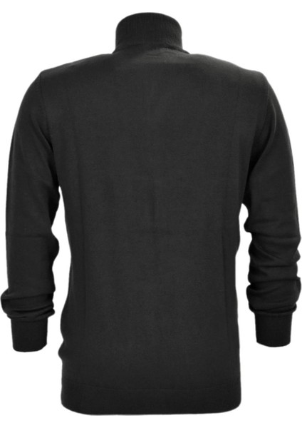 Erkek Spor Düz Fermuarlı Yaka Kazak R22949 BGL-ST03181 fiyatları