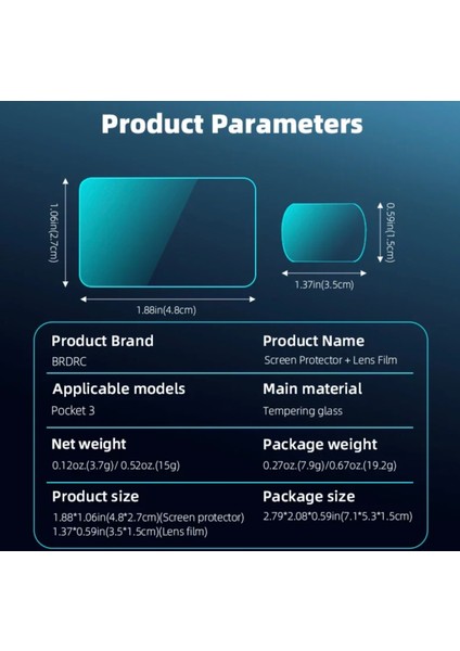 Osmo Pocket 3 Ekran + Lens Koruma Film
