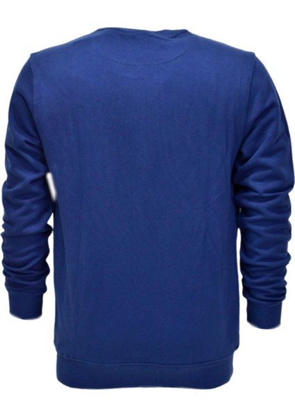 Erkek Baskılı Spor Sıfır Yaka Sweatshirt R2201 BGL-ST03191