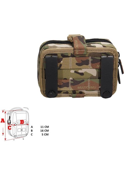 Mas Tactical Yatay Küçük Askeri Sağlık Çantası (Multicam)