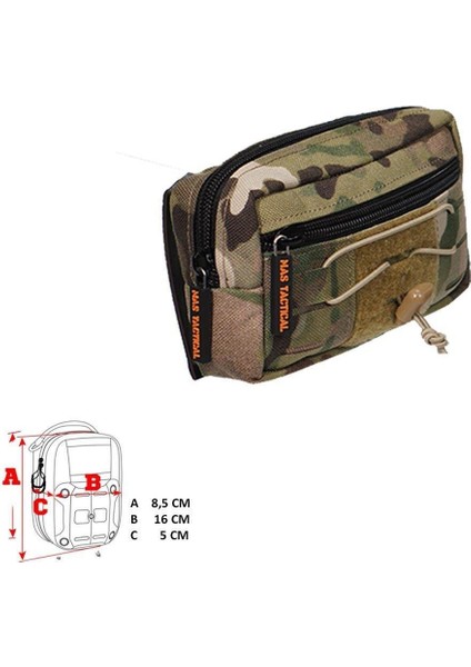 Mas Tactical Yatay Yardımcı Cep (Multicam) - M